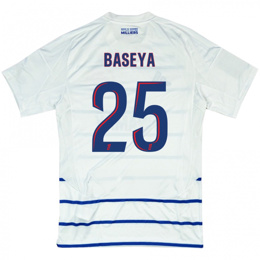 Niño Camiseta Steven Baseya #25 Blanco Azul 2ª Equipación 2024/25 La Camisa Chile