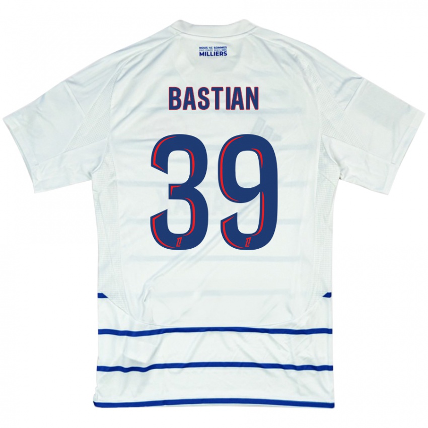 Niño Camiseta Maxime Bastian #39 Blanco Azul 2ª Equipación 2024/25 La Camisa Chile