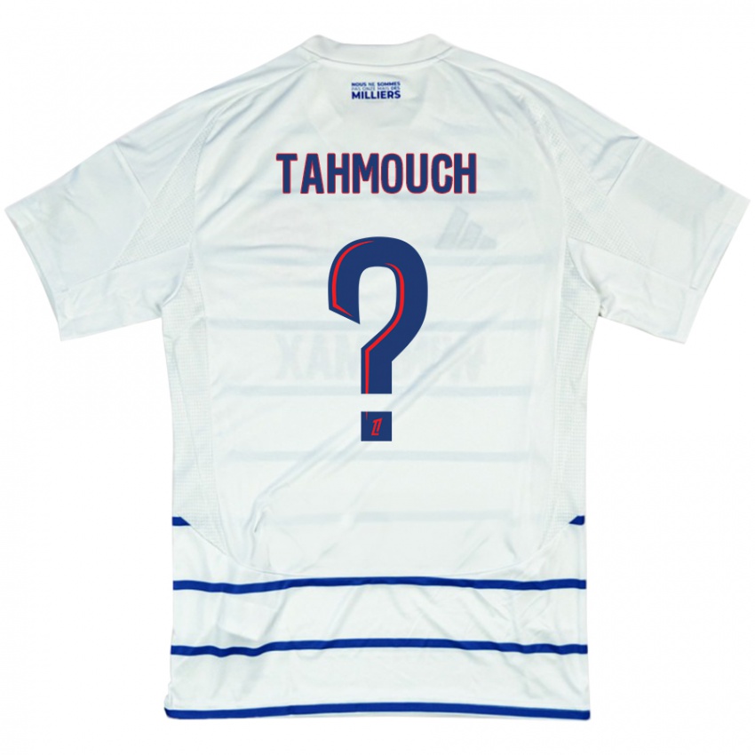 Niño Camiseta Mathieu Tahmouch #0 Blanco Azul 2ª Equipación 2024/25 La Camisa Chile