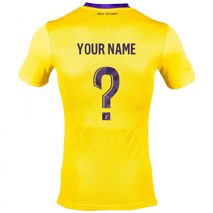 Niño Camiseta Ihren Namen #0 Amarillo Morado 2ª Equipación 2024/25 La Camisa Chile