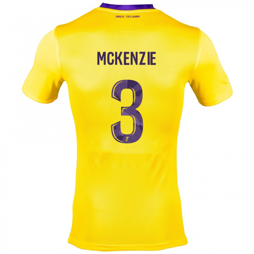 Niño Camiseta Mark Mckenzie #3 Amarillo Morado 2ª Equipación 2024/25 La Camisa Chile