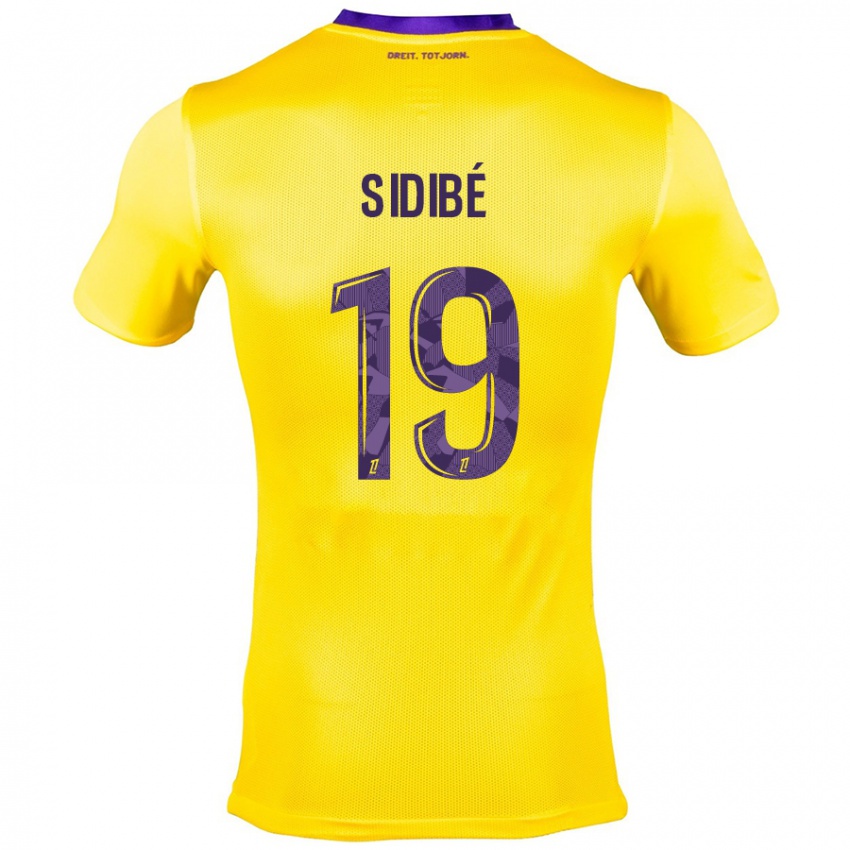 Niño Camiseta Djibril Sidibé #19 Amarillo Morado 2ª Equipación 2024/25 La Camisa Chile