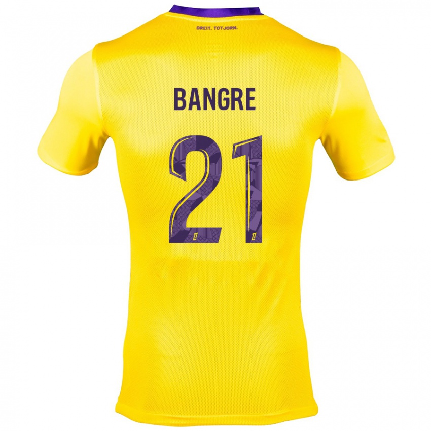 Niño Camiseta Mamady Bangré #21 Amarillo Morado 2ª Equipación 2024/25 La Camisa Chile