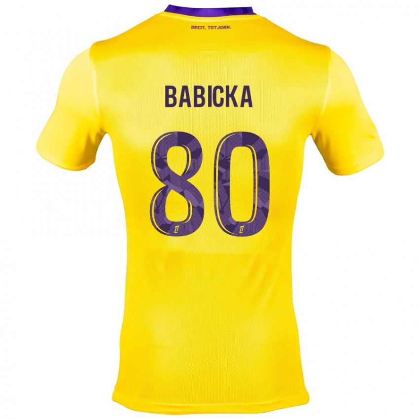 Niño Camiseta Shavy Babicka #80 Amarillo Morado 2ª Equipación 2024/25 La Camisa Chile