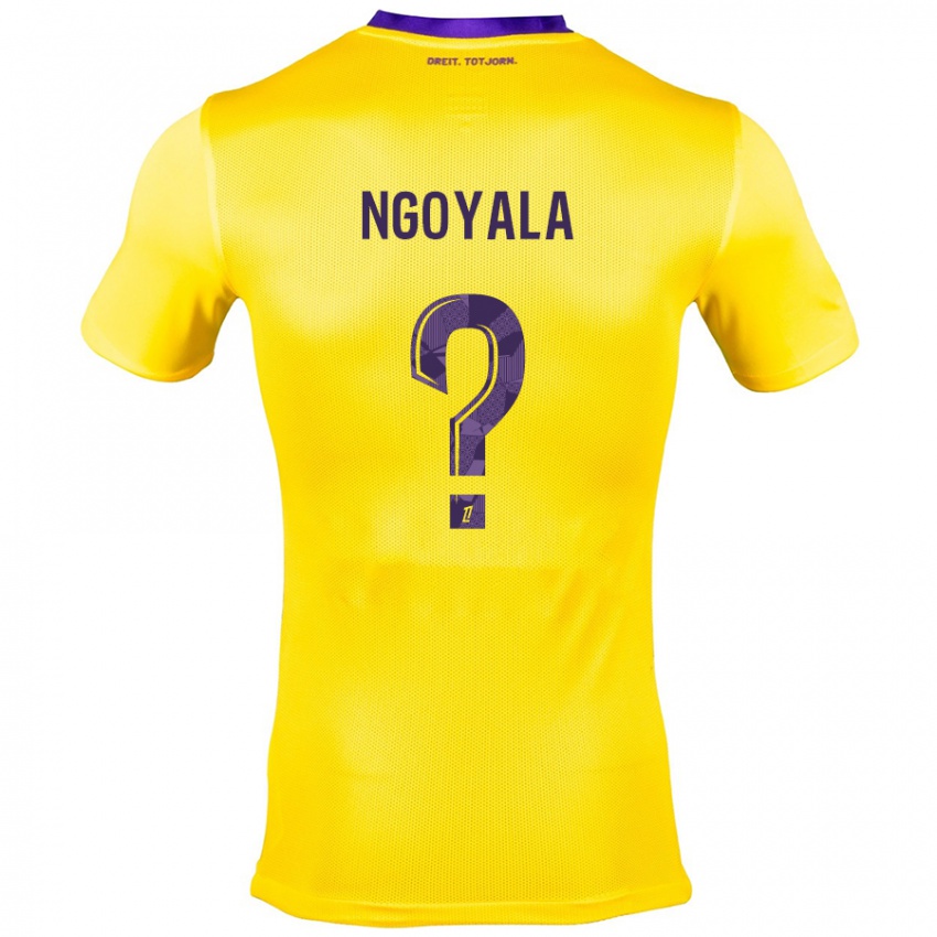 Niño Camiseta Frédéric Efuele Ngoyala #0 Amarillo Morado 2ª Equipación 2024/25 La Camisa Chile