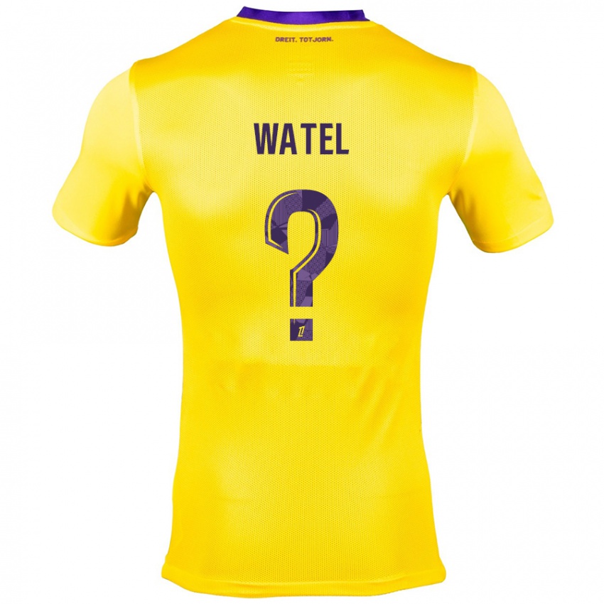 Niño Camiseta Kylian Watel #0 Amarillo Morado 2ª Equipación 2024/25 La Camisa Chile