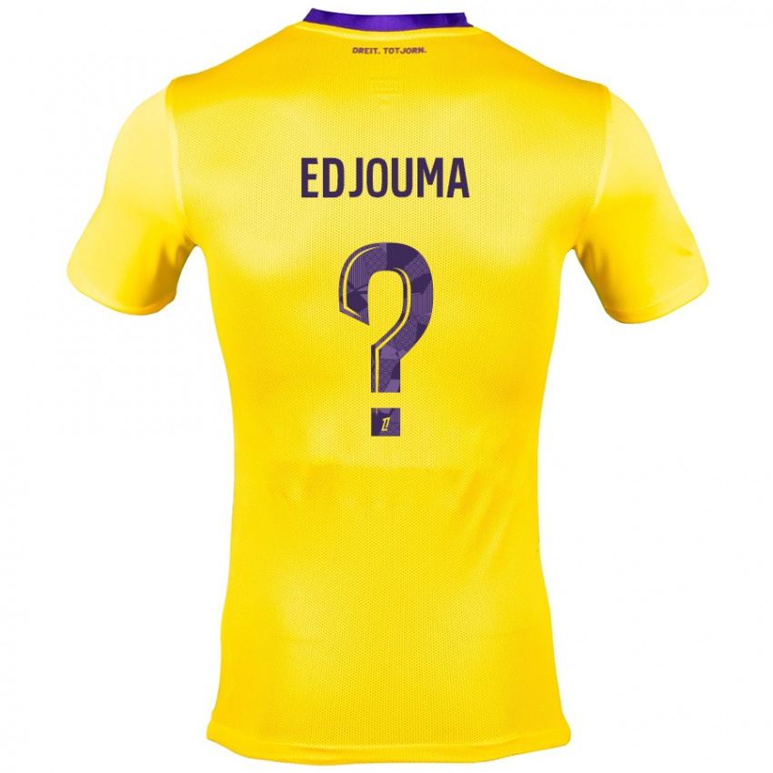 Niño Camiseta Noah Edjouma #0 Amarillo Morado 2ª Equipación 2024/25 La Camisa Chile