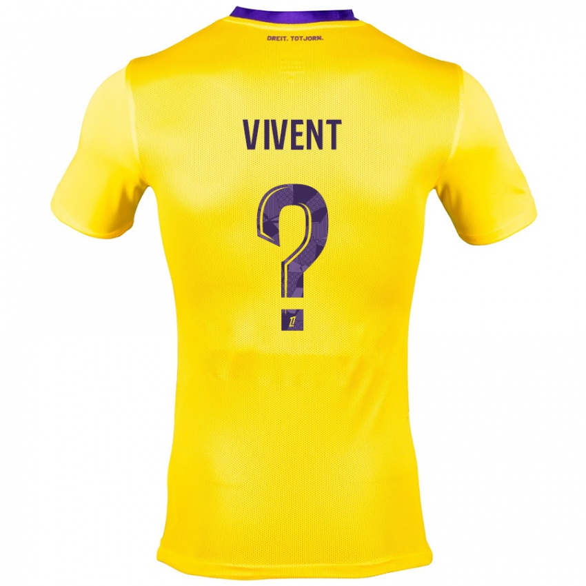 Niño Camiseta Sacha Vivent #0 Amarillo Morado 2ª Equipación 2024/25 La Camisa Chile