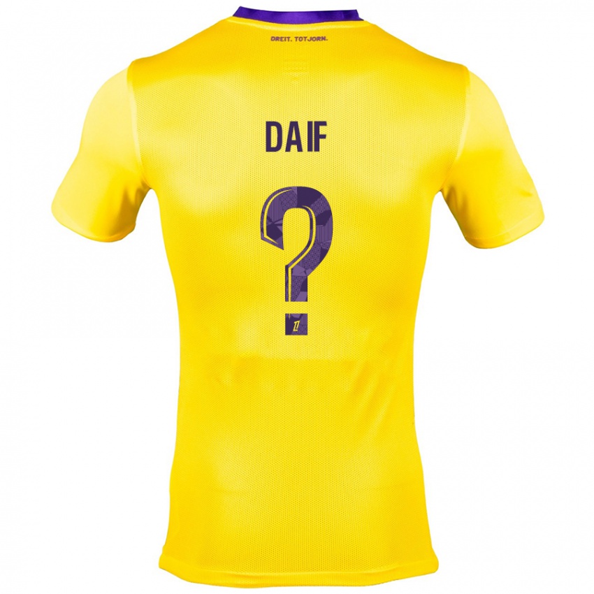 Niño Camiseta Mouhamed Daif #0 Amarillo Morado 2ª Equipación 2024/25 La Camisa Chile