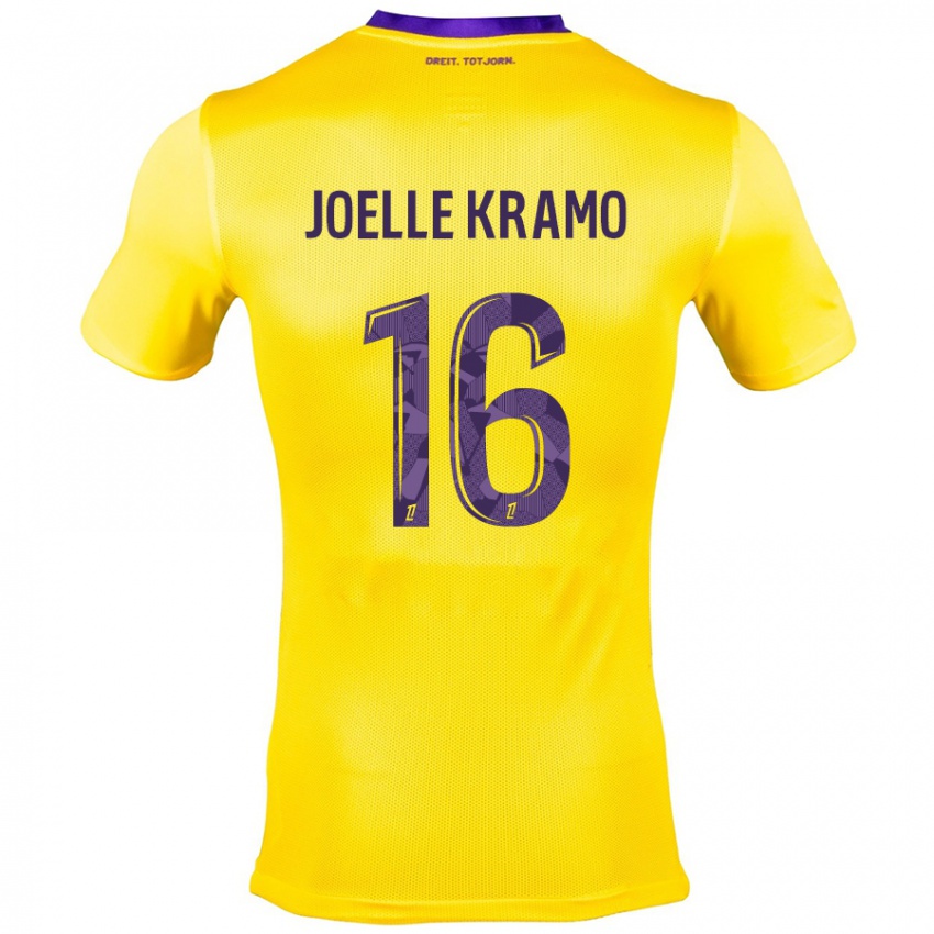 Niño Camiseta Marie Joelle Kramo #16 Amarillo Morado 2ª Equipación 2024/25 La Camisa Chile