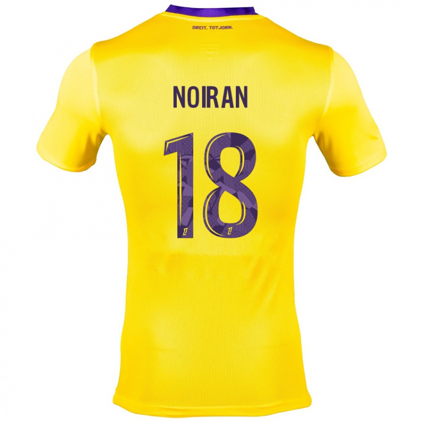 Niño Camiseta Clara Noiran #18 Amarillo Morado 2ª Equipación 2024/25 La Camisa Chile