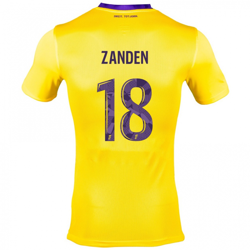 Niño Camiseta Oliver Zandén #18 Amarillo Morado 2ª Equipación 2024/25 La Camisa Chile