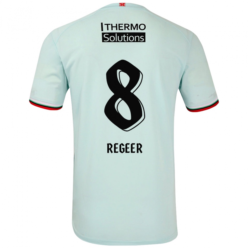 Niño Camiseta Youri Regeer #8 Verde Claro 2ª Equipación 2024/25 La Camisa Chile