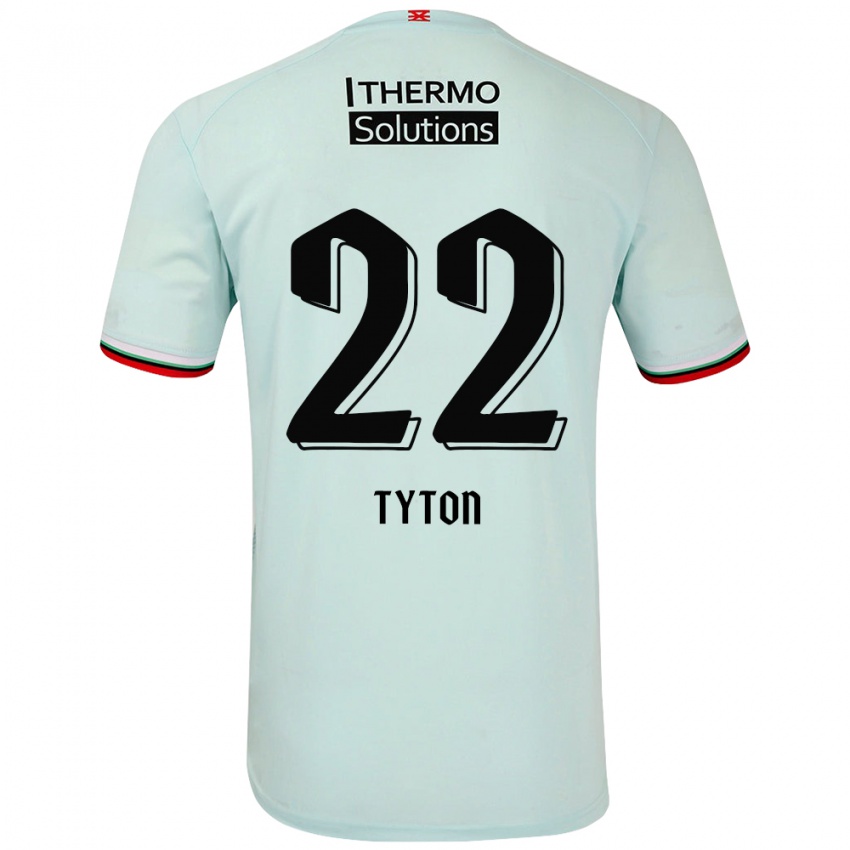 Niño Camiseta Przemyslaw Tyton #22 Verde Claro 2ª Equipación 2024/25 La Camisa Chile