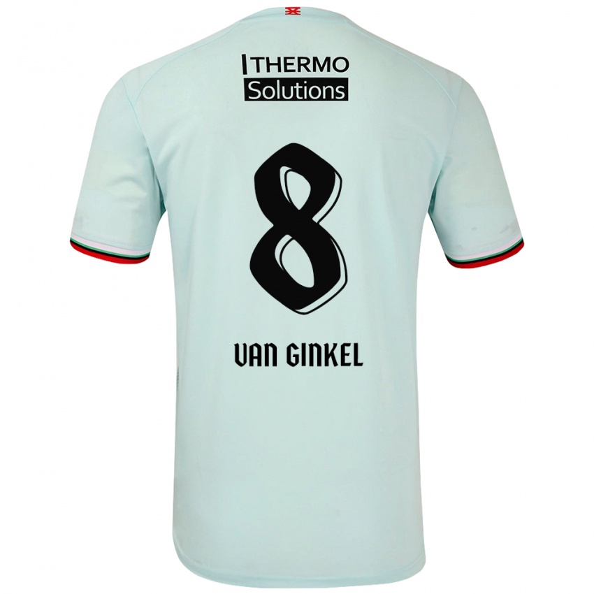 Niño Camiseta Danique Van Ginkel #8 Verde Claro 2ª Equipación 2024/25 La Camisa Chile