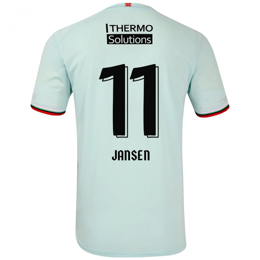 Niño Camiseta Renate Jansen #11 Verde Claro 2ª Equipación 2024/25 La Camisa Chile