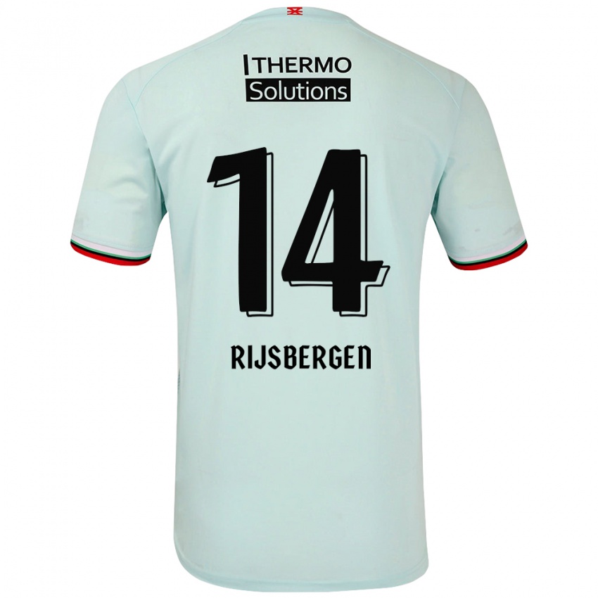 Niño Camiseta Liz Rijsbergen #14 Verde Claro 2ª Equipación 2024/25 La Camisa Chile