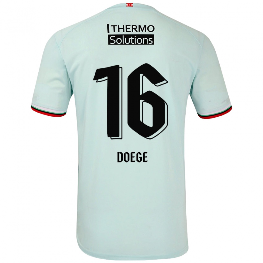 Niño Camiseta Leonie Doege #16 Verde Claro 2ª Equipación 2024/25 La Camisa Chile