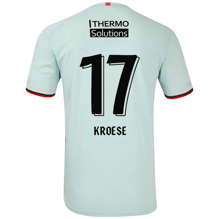 Niño Camiseta Fieke Kroese #17 Verde Claro 2ª Equipación 2024/25 La Camisa Chile