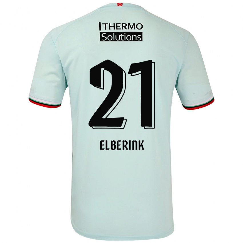 Niño Camiseta Eva Oude Elberink #21 Verde Claro 2ª Equipación 2024/25 La Camisa Chile