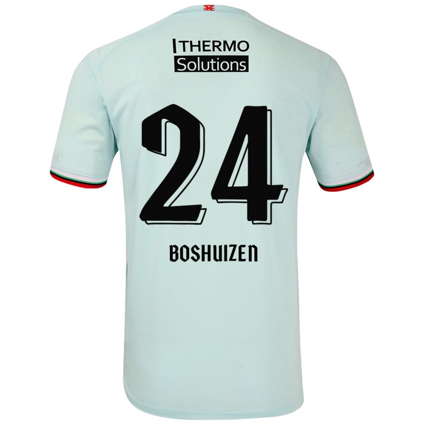 Niño Camiseta Annouk Boshuizen #24 Verde Claro 2ª Equipación 2024/25 La Camisa Chile