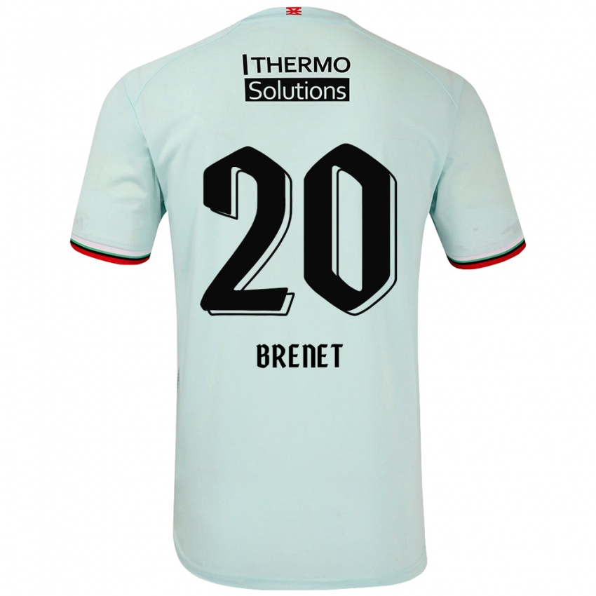 Niño Camiseta Joshua Brenet #20 Verde Claro 2ª Equipación 2024/25 La Camisa Chile