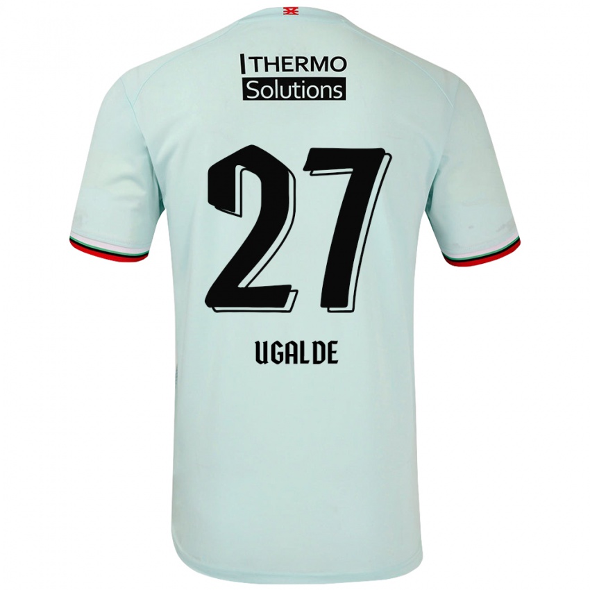 Niño Camiseta Manfred Ugalde #27 Verde Claro 2ª Equipación 2024/25 La Camisa Chile