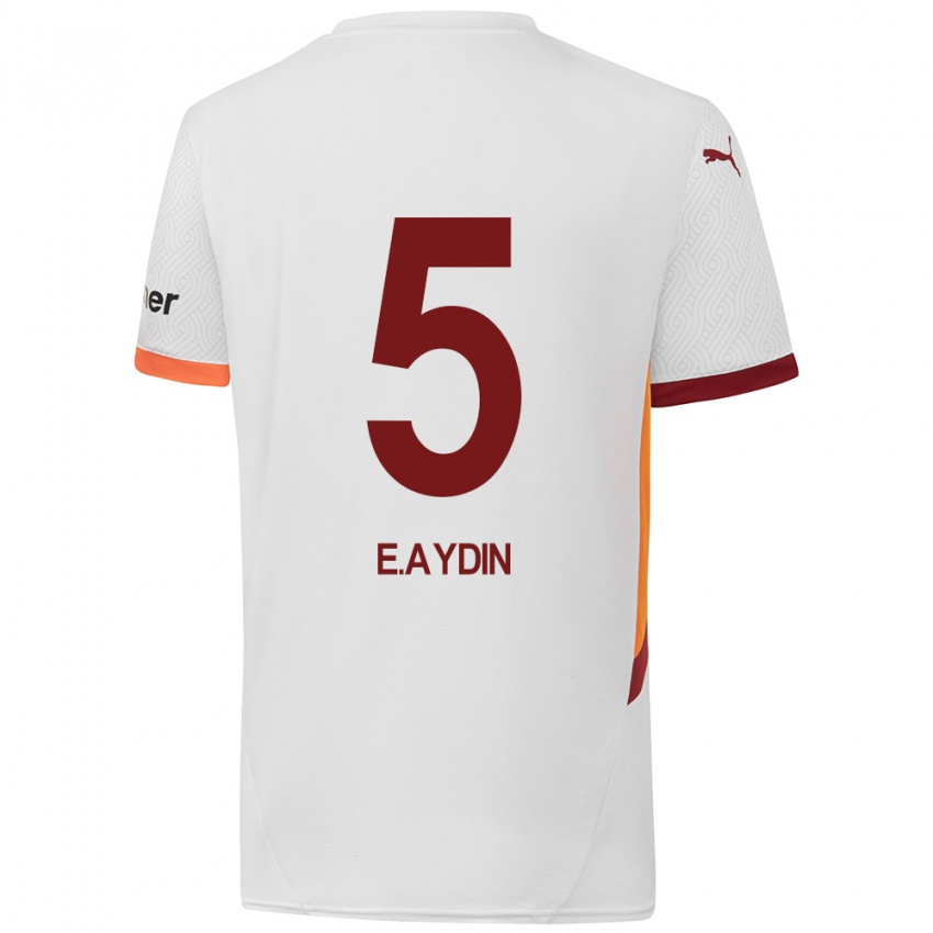 Niño Camiseta Eyüp Aydin #5 Blanco Amarillo Rojo 2ª Equipación 2024/25 La Camisa Chile