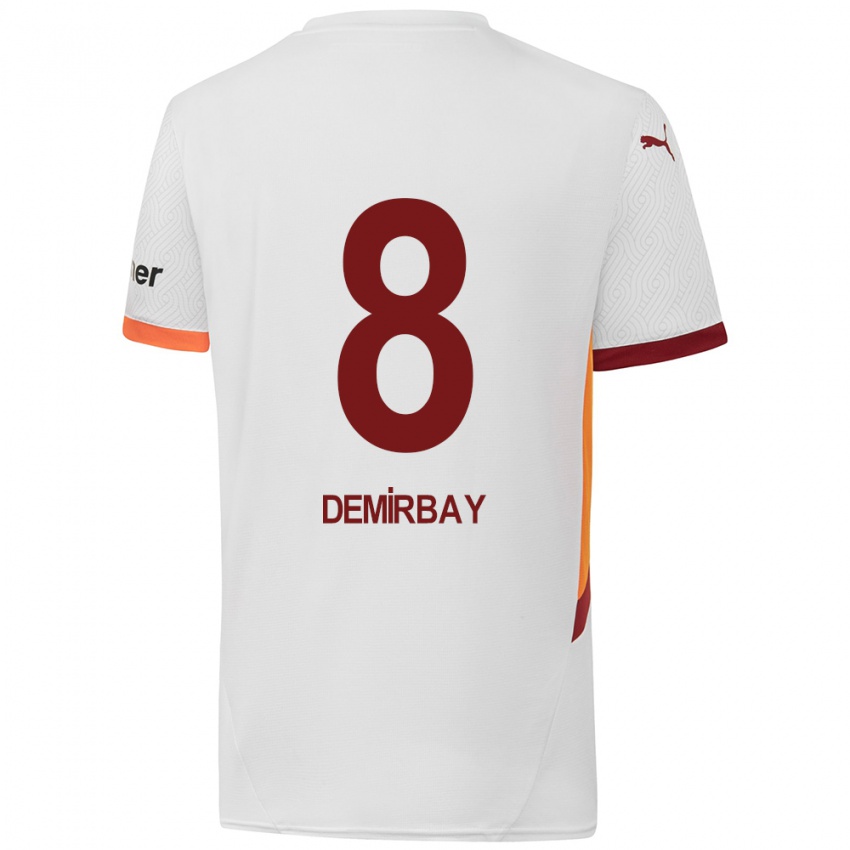 Niño Camiseta Kerem Demirbay #8 Blanco Amarillo Rojo 2ª Equipación 2024/25 La Camisa Chile