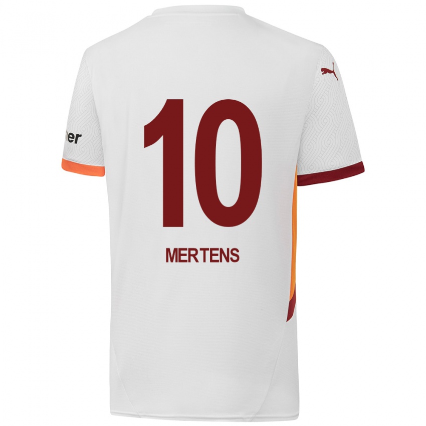 Niño Camiseta Dries Mertens #10 Blanco Amarillo Rojo 2ª Equipación 2024/25 La Camisa Chile