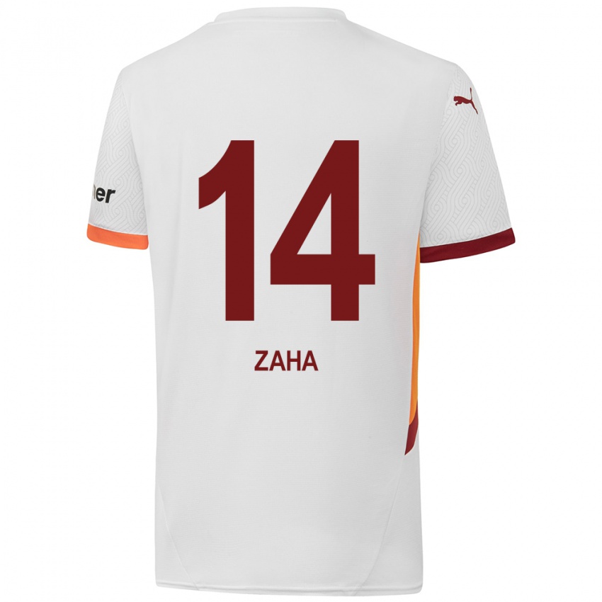 Niño Camiseta Wilfried Zaha #14 Blanco Amarillo Rojo 2ª Equipación 2024/25 La Camisa Chile