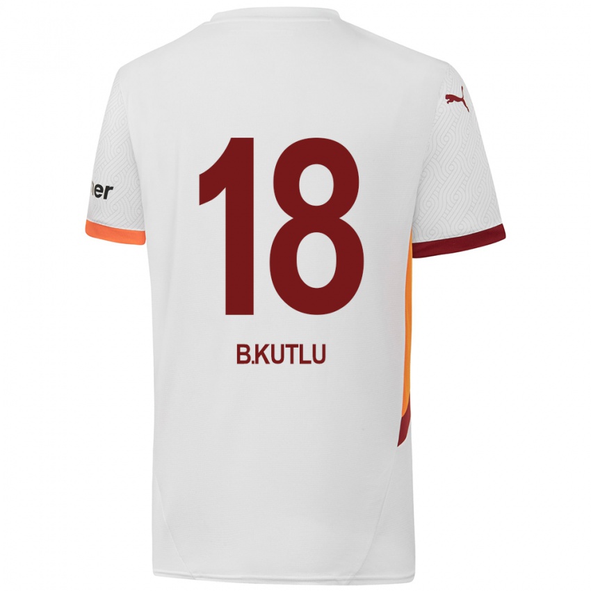 Niño Camiseta Berkan Kutlu #18 Blanco Amarillo Rojo 2ª Equipación 2024/25 La Camisa Chile