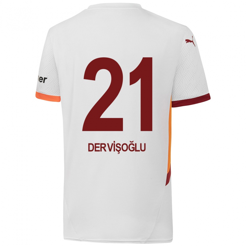 Niño Camiseta Halil Dervişoğlu #21 Blanco Amarillo Rojo 2ª Equipación 2024/25 La Camisa Chile