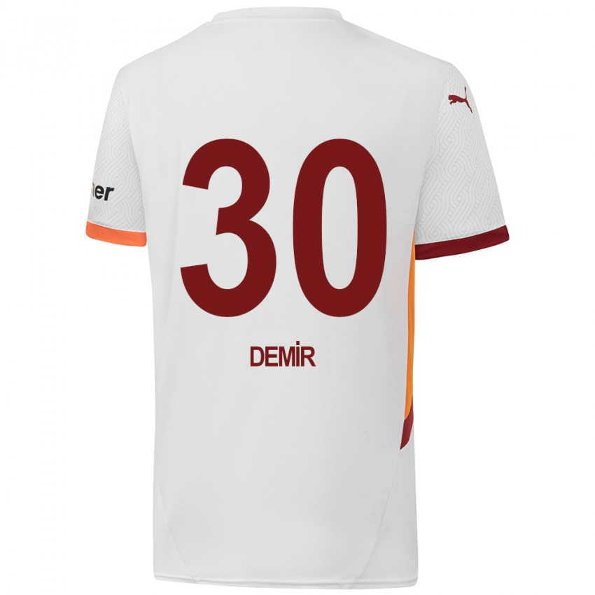 Niño Camiseta Yusuf Demir #30 Blanco Amarillo Rojo 2ª Equipación 2024/25 La Camisa Chile