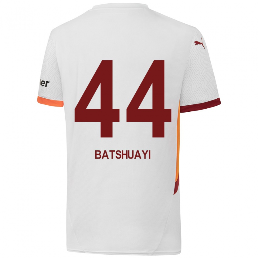 Niño Camiseta Michy Batshuayi #44 Blanco Amarillo Rojo 2ª Equipación 2024/25 La Camisa Chile