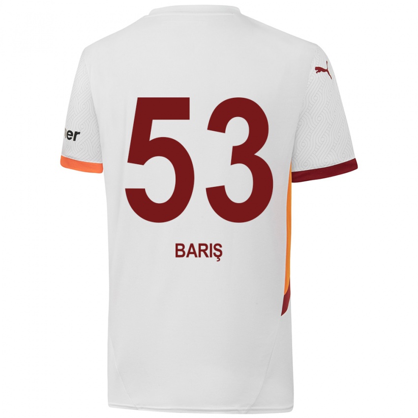 Niño Camiseta Barış Alper Yılmaz #53 Blanco Amarillo Rojo 2ª Equipación 2024/25 La Camisa Chile