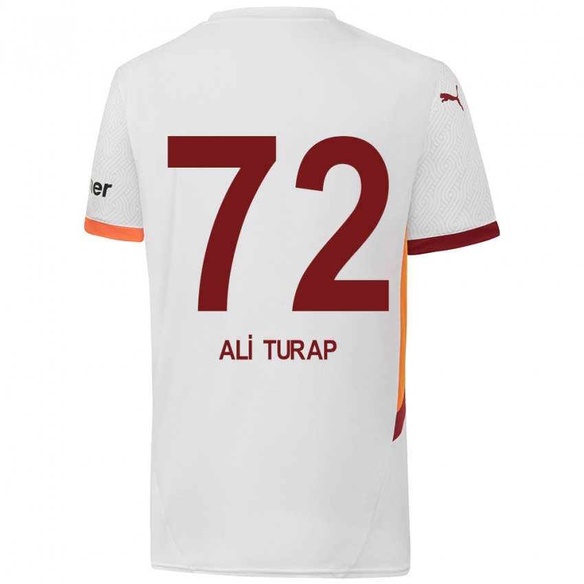 Niño Camiseta Ali Turap Bülbül #72 Blanco Amarillo Rojo 2ª Equipación 2024/25 La Camisa Chile