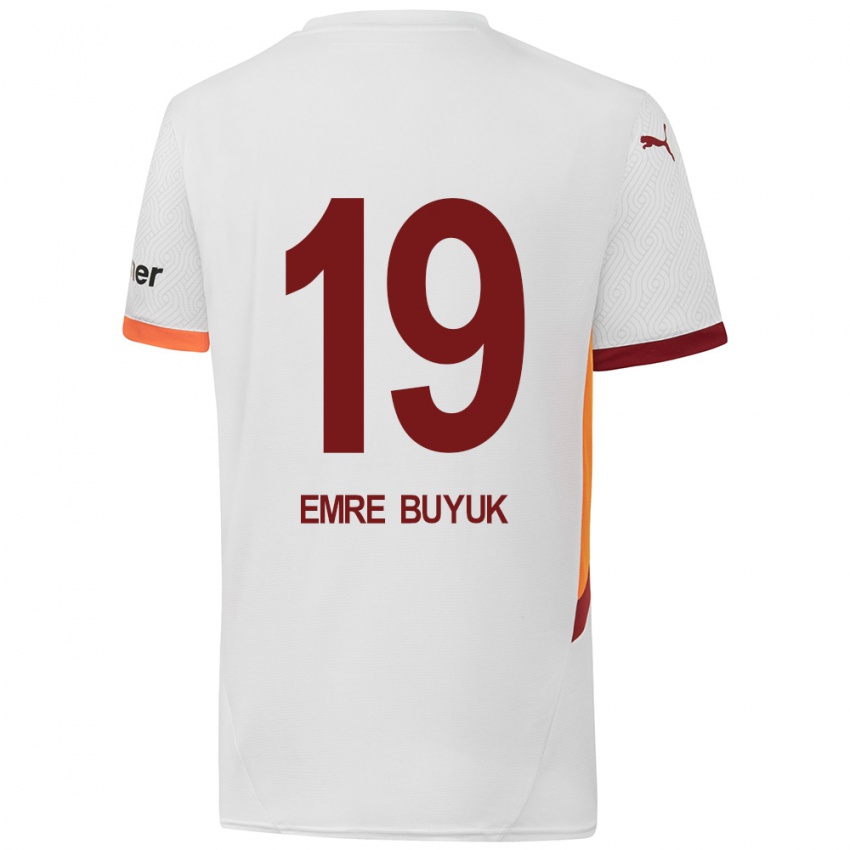 Niño Camiseta Enes Emre Büyük #19 Blanco Amarillo Rojo 2ª Equipación 2024/25 La Camisa Chile