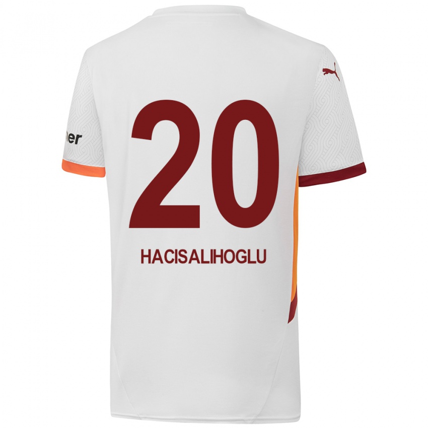 Niño Camiseta Arda Hacisalihoglu #20 Blanco Amarillo Rojo 2ª Equipación 2024/25 La Camisa Chile