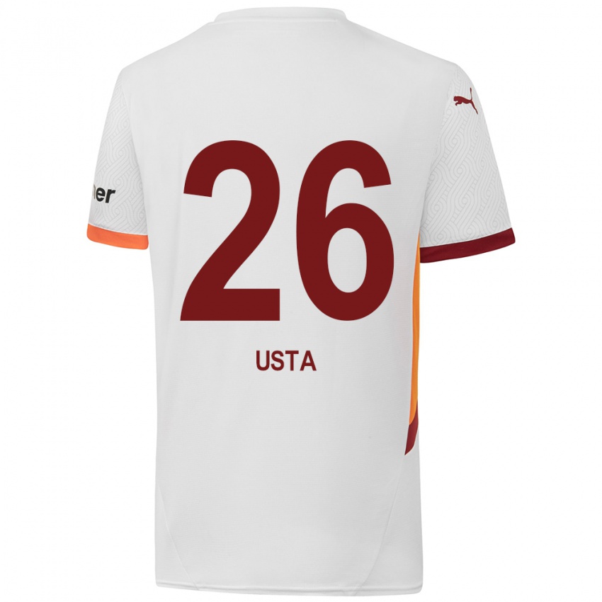 Niño Camiseta Alanur Usta #26 Blanco Amarillo Rojo 2ª Equipación 2024/25 La Camisa Chile