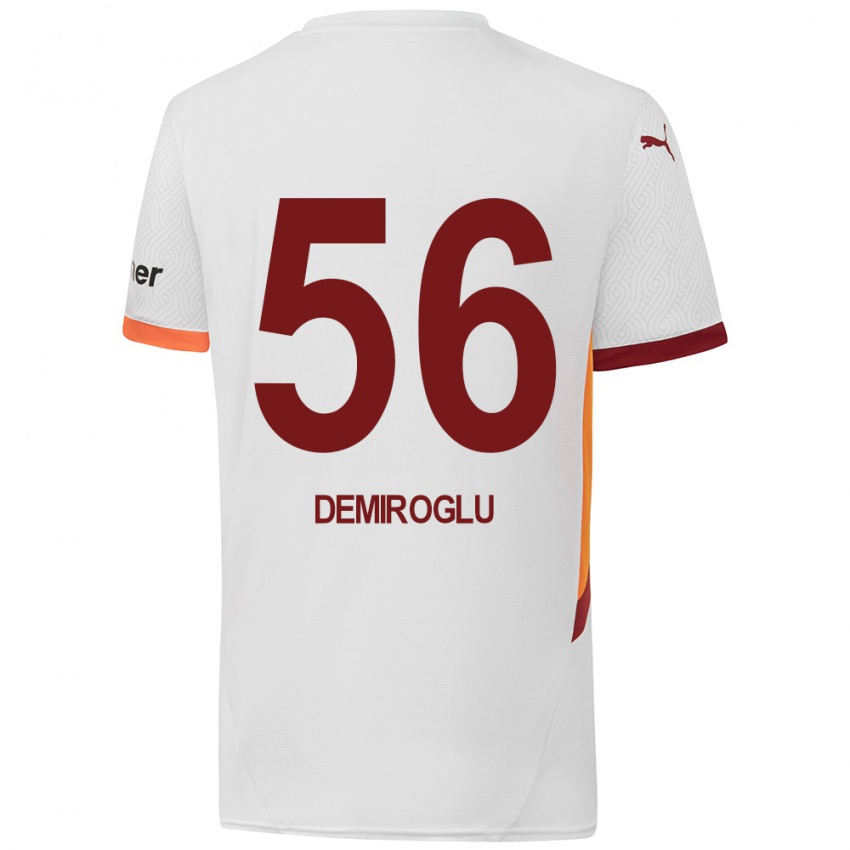 Niño Camiseta Baran Demiroğlu #56 Blanco Amarillo Rojo 2ª Equipación 2024/25 La Camisa Chile