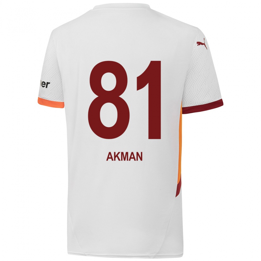 Niño Camiseta Hamza Akman #81 Blanco Amarillo Rojo 2ª Equipación 2024/25 La Camisa Chile