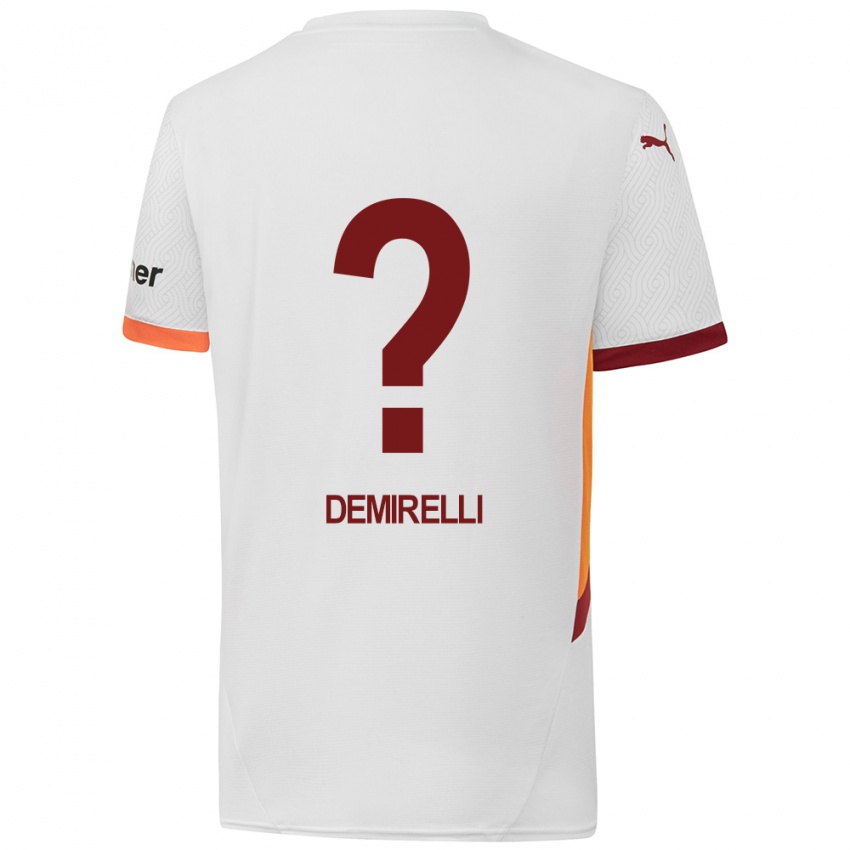 Niño Camiseta Ahmet Demirelli #0 Blanco Amarillo Rojo 2ª Equipación 2024/25 La Camisa Chile