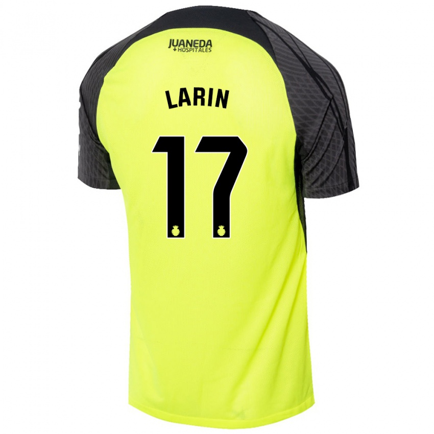 Niño Camiseta Cyle Larin #17 Verde Fluorescente Negro 2ª Equipación 2024/25 La Camisa Chile