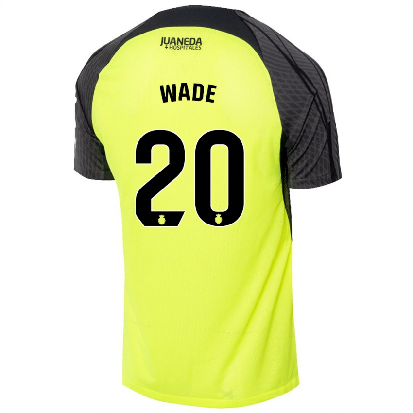 Niño Camiseta Sebas Wade #20 Verde Fluorescente Negro 2ª Equipación 2024/25 La Camisa Chile