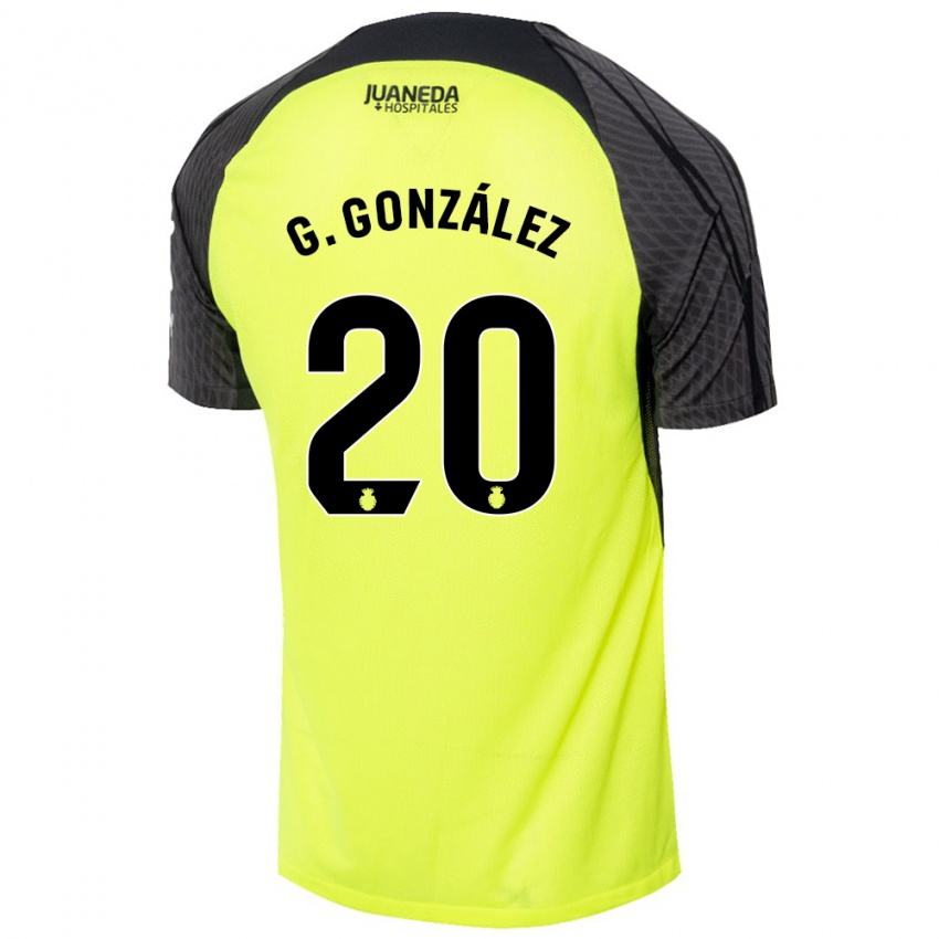 Niño Camiseta Giovanni González #20 Verde Fluorescente Negro 2ª Equipación 2024/25 La Camisa Chile