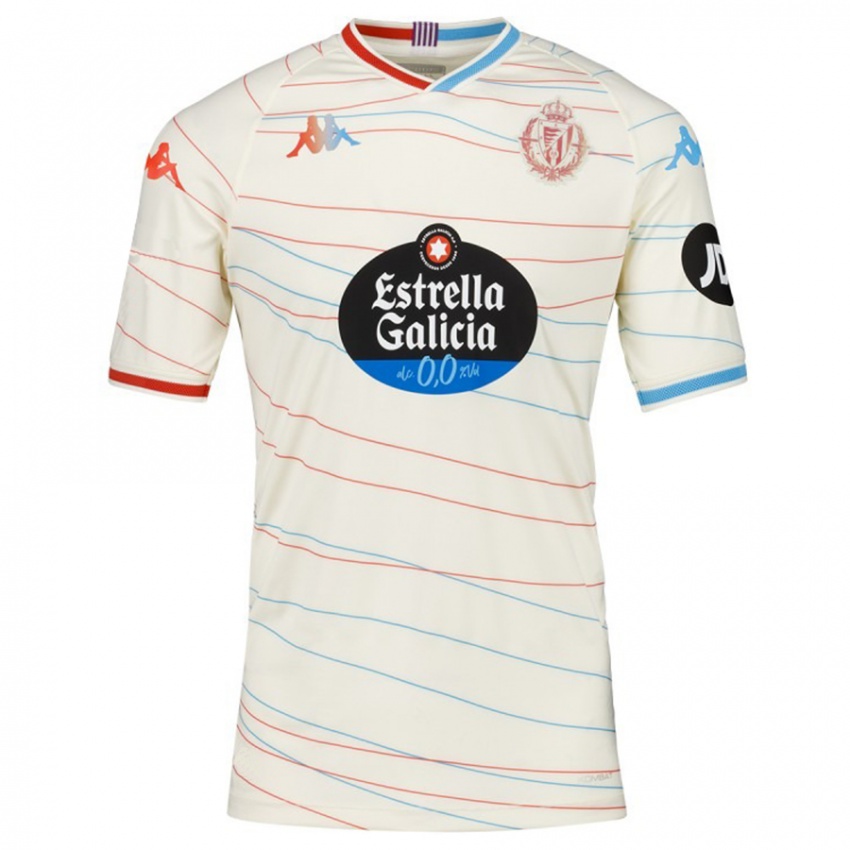 Niño Camiseta Víctor Fernández #0 Blanco Rojo Azul 2ª Equipación 2024/25 La Camisa Chile