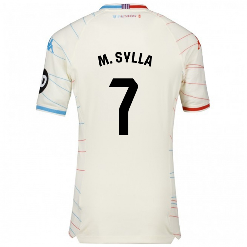 Niño Camiseta Mamadou Sylla #7 Blanco Rojo Azul 2ª Equipación 2024/25 La Camisa Chile