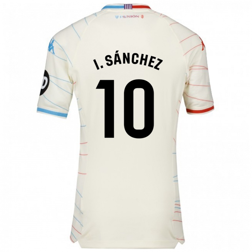 Niño Camiseta Iván Sánchez #10 Blanco Rojo Azul 2ª Equipación 2024/25 La Camisa Chile