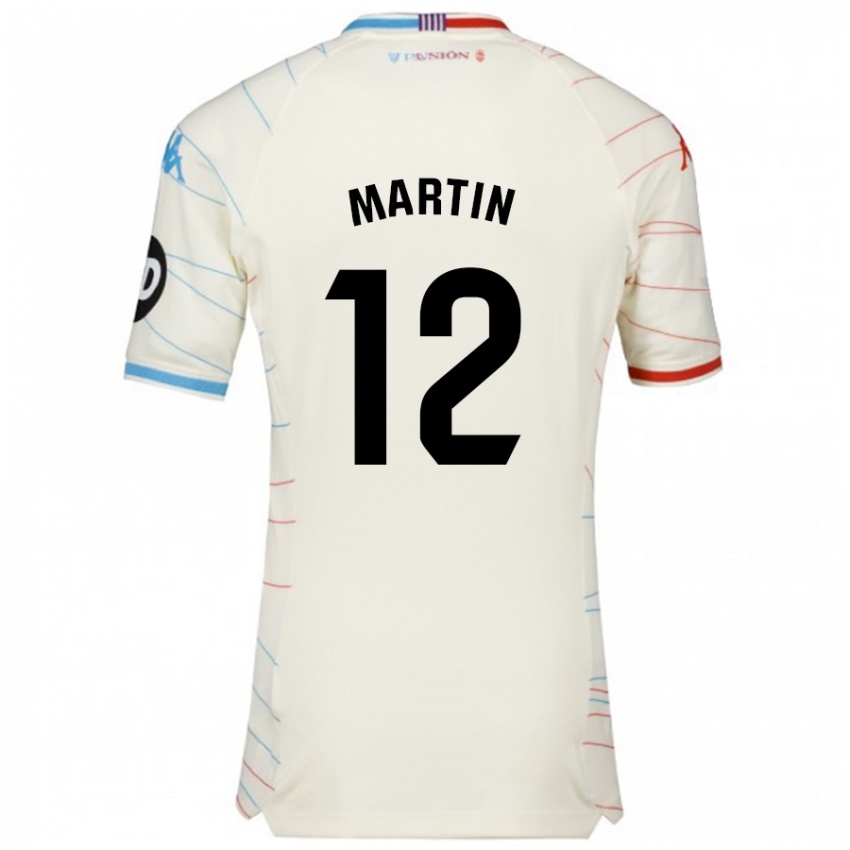 Niño Camiseta Mario Martin #12 Blanco Rojo Azul 2ª Equipación 2024/25 La Camisa Chile